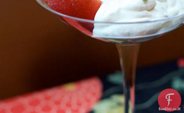 Pesche con Sabayon di whisky giapponese