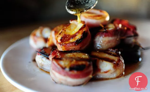 Capesante con pancetta e burro al peperoncino