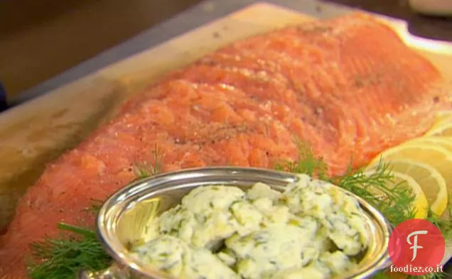 Salmone affumicato e burro alle erbe