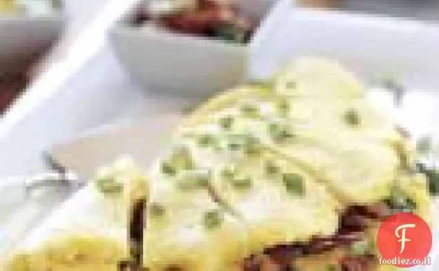Frittata di pancetta e cheddar per sei