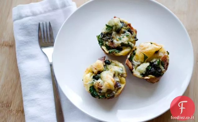 Mini spinaci e Jarlsberg Quiche
