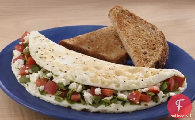 Frittata di spinaci, pomodori e feta