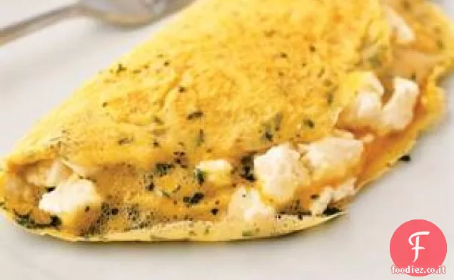 Frittata con Formaggio di capra ed erbe