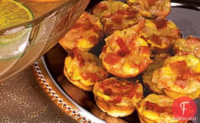 Mini prosciutto e formaggio Quiches