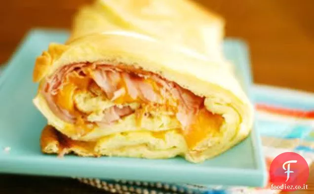 Prosciutto al forno e formaggio frittata Rotolo