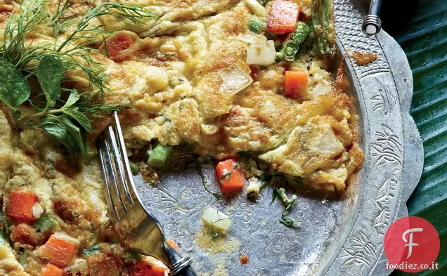 Frittata Lao con aneto, scalogno e Thai Cile