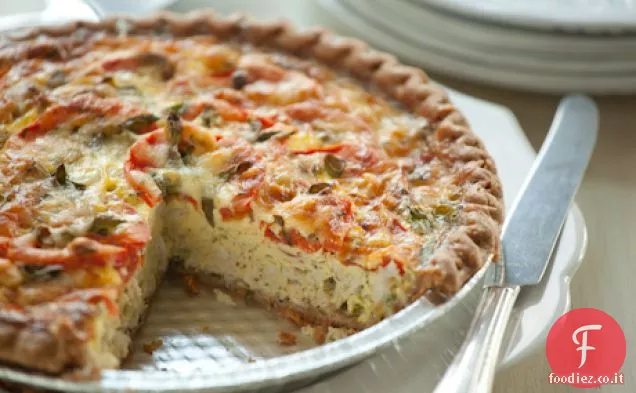 Quiche di granchio, scalogno e pomodoro