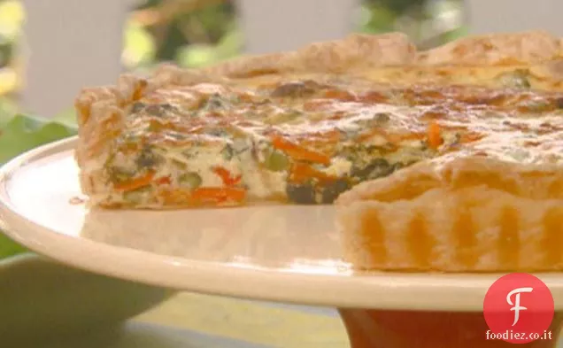 Quiche miste di verdure con Cheddar e Parmigiano