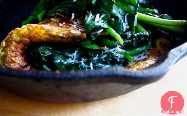 Spinaci e aneto frittata