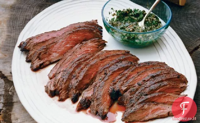 Skirt Steak con Salsa Verde e Ricotta Salata