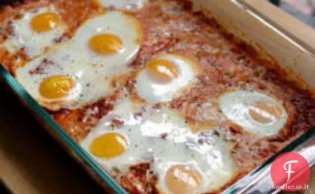 Cena stasera: Uova in Purgatorio (uova cotte in salsa di pomodoro)