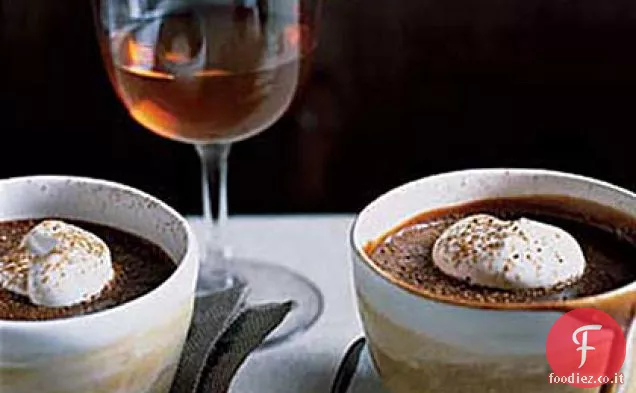 Vasetti di crema al cioccolato al latte