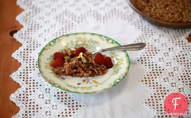 Colazione di farina d'avena al forno