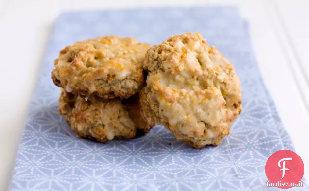 Macadamia-Focaccine di avena con glassa arancione