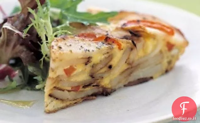 Frittata di patate e peperoni rossi