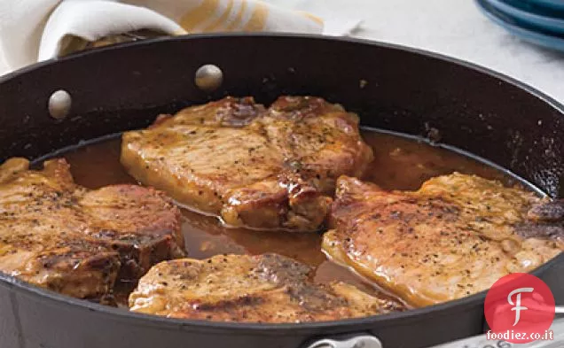 Braciole di maiale con salsa di gelatina di pepe