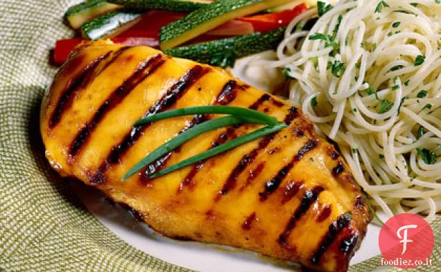 Pollo alla griglia glassato al miele