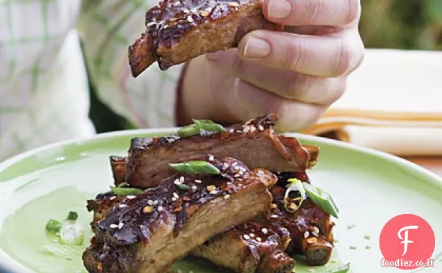 Costolette di antipasto al miele e soia