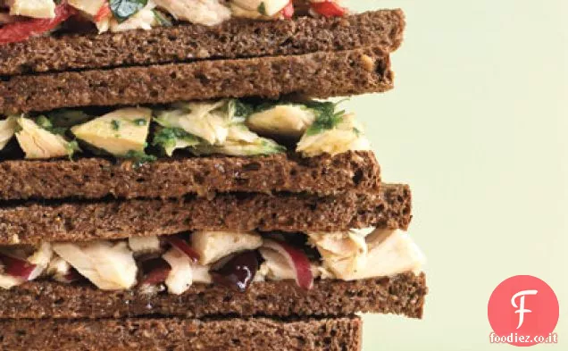 Panino al tonno al basilico e Peperoni rossi arrostiti