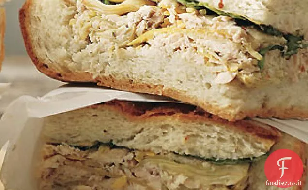 Panini con tonno e carciofi spremuti a freddo