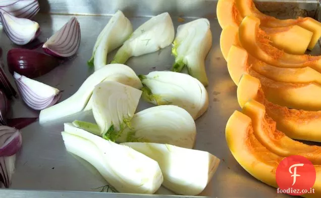 Insalata di finocchi arrosto con condimento Ras-el-hanout