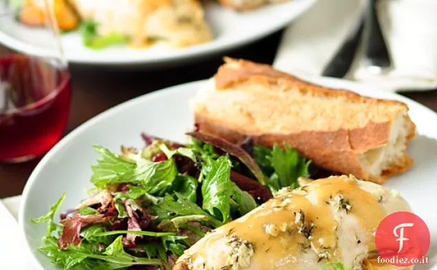 Pollo all'aglio al limone a cottura lenta