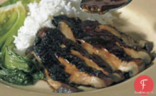 Bistecca asiatica con Portabella marinata