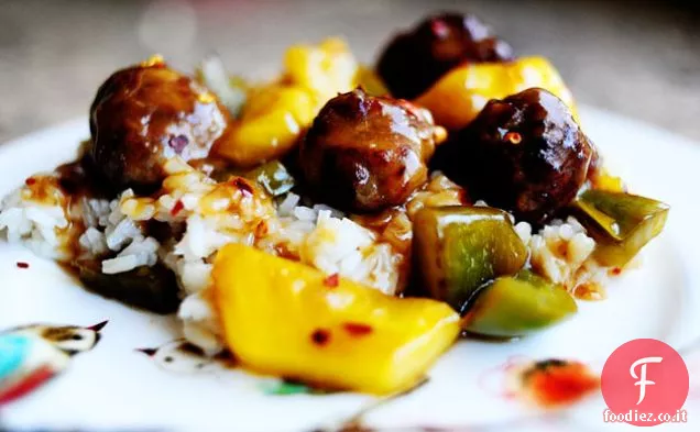 Polpette con Peperoni e Ananas