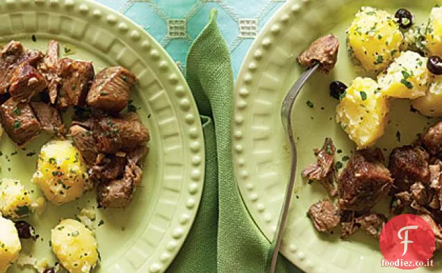 Arrosto di maiale marinato con patate al coriandolo