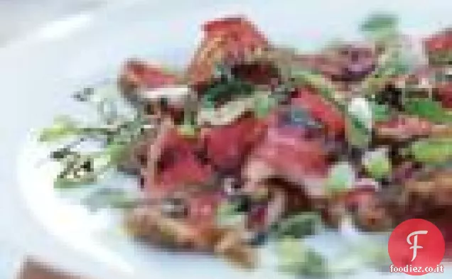 Filetto di manzo scottato con coriandolo e menta