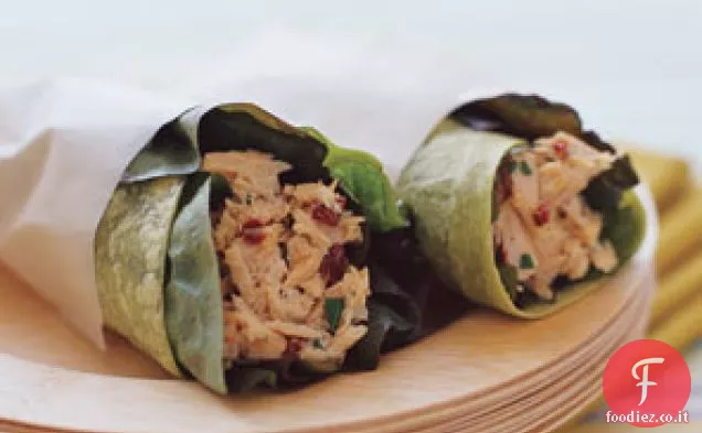 Involucro di tonno piccante e pomodoro essiccato al sole