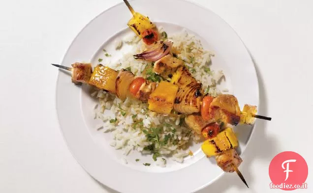 Carne di maiale e ananas Kebab Ricetta