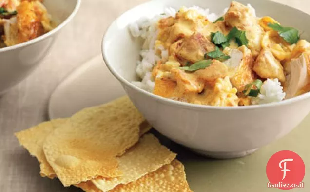Pollo al curry in fretta