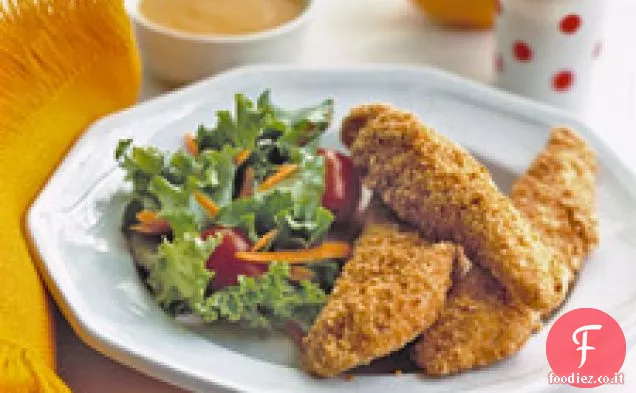 Dita di pollo con salsa di immersione arancione