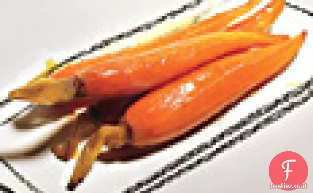 Confit di carota per bambini con succo d'arancia e cumino