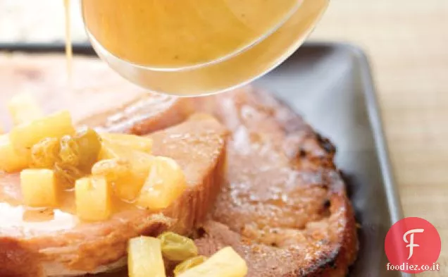 Bistecca di prosciutto con glassa arancione