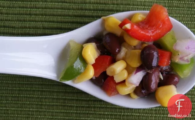 Gusto di fagioli neri e mais