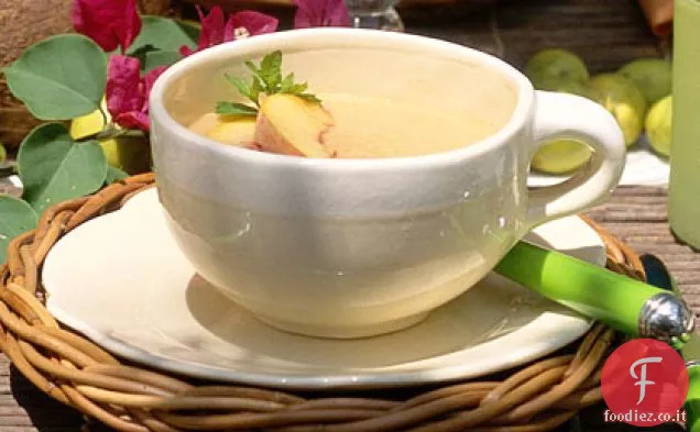 Zuppa di pesche refrigerata