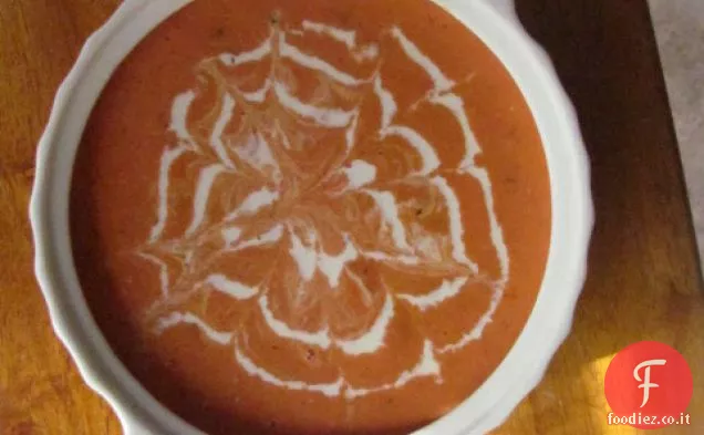 Zuppa di pomodoro e arancia