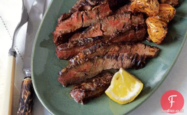 Skirt Steak con Limone e Peperoncino-Patate arrosto