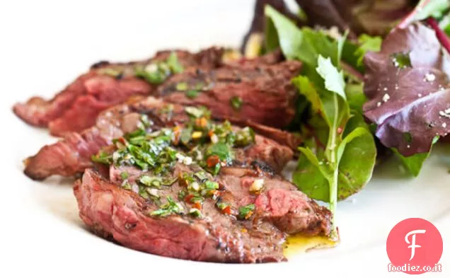 Gonna Bistecca con Salsa Chimichurri Ricetta