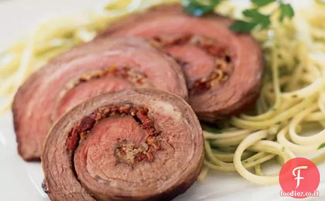 Bistecca di fianco arrotolata ripiena