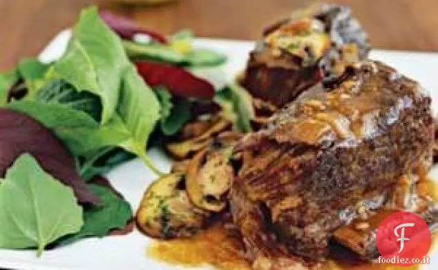 Costolette di manzo con funghi