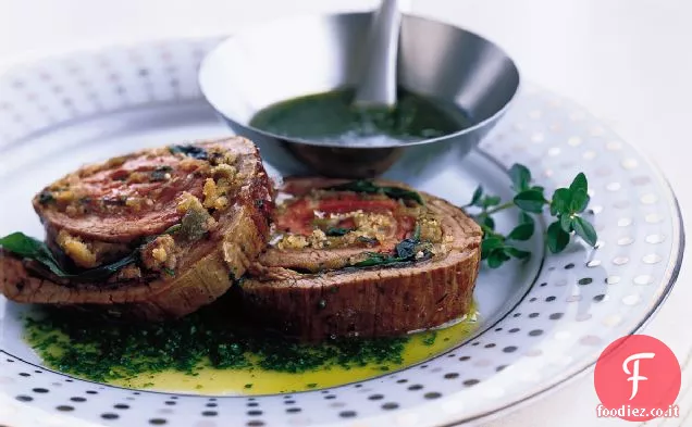 Costata arrotolata con Prosciutto e Basilico