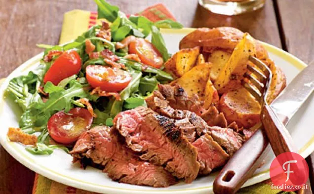 Bistecca al fianco strofinata di ancho