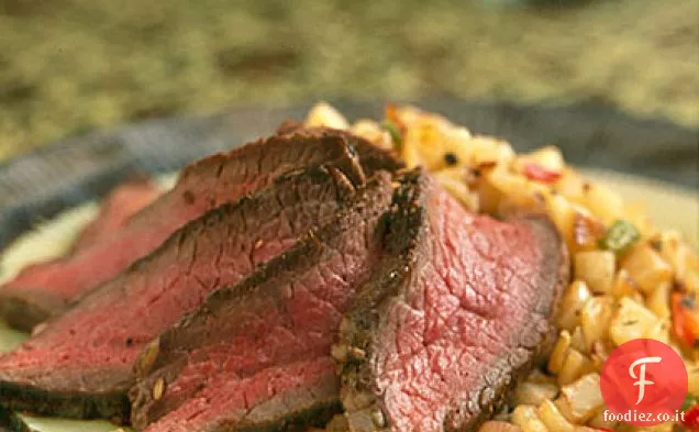 Browns di Hash e bistecca all'italiana