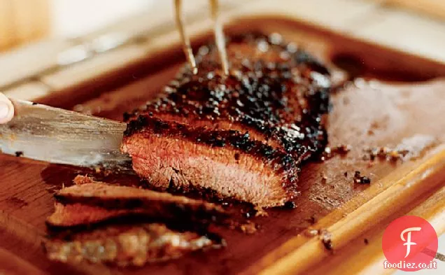 Bistecche di appendiabiti alle erbe garlicky