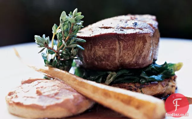 Filetto di manzo arrosto con patate Rösti
