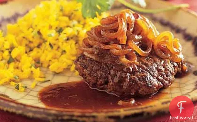 Bistecca di controfiletto soffocato con sugo di Adobo