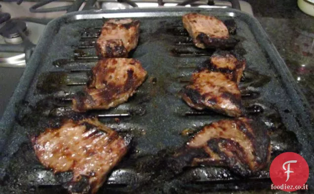 Bistecca di gonna marinata e alla griglia
